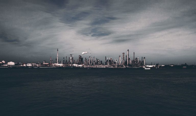 Chemical processing facility on the waterfront